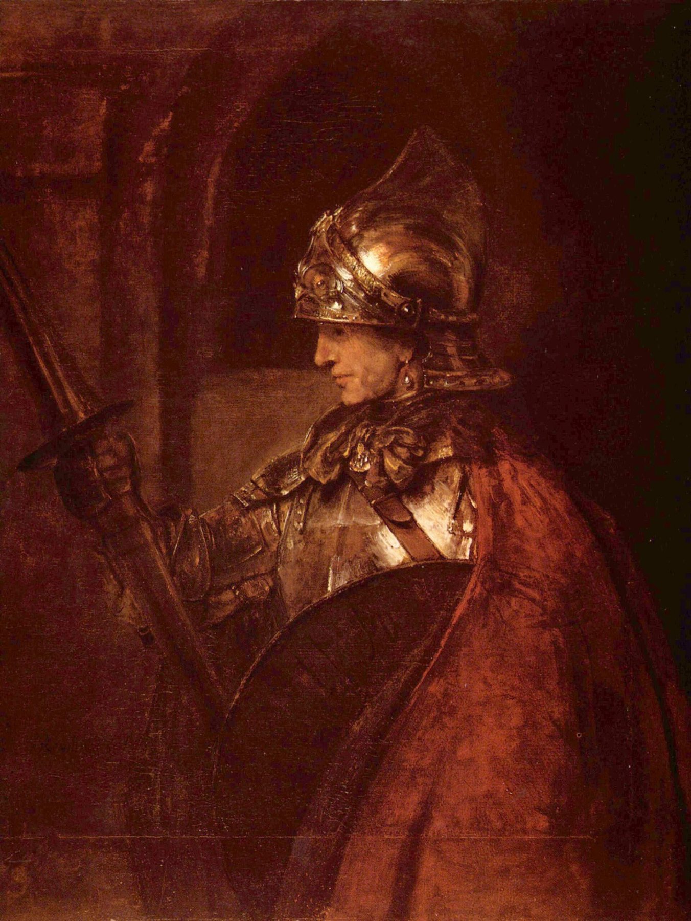 Hand-painted oil reproduction of The Return of the Prodigal Son, Rembrandt final masterpiece of a father embracing his returning son in golden chiaroscuro