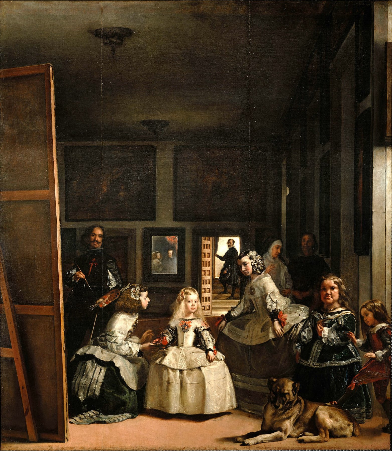 Hand-painted oil reproduction of Las Meninas, Diego Velázquez enigmatic Baroque court scene of the Infanta Margarita and her retinue